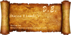 Ducza Elemér névjegykártya